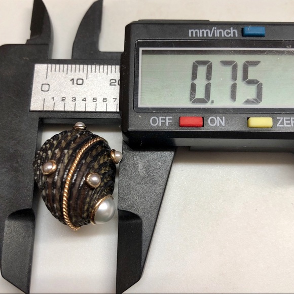 Estate MAZ 14K Gold Seashell w/Pearls Clip on SOLD! - Picture 8 of 8